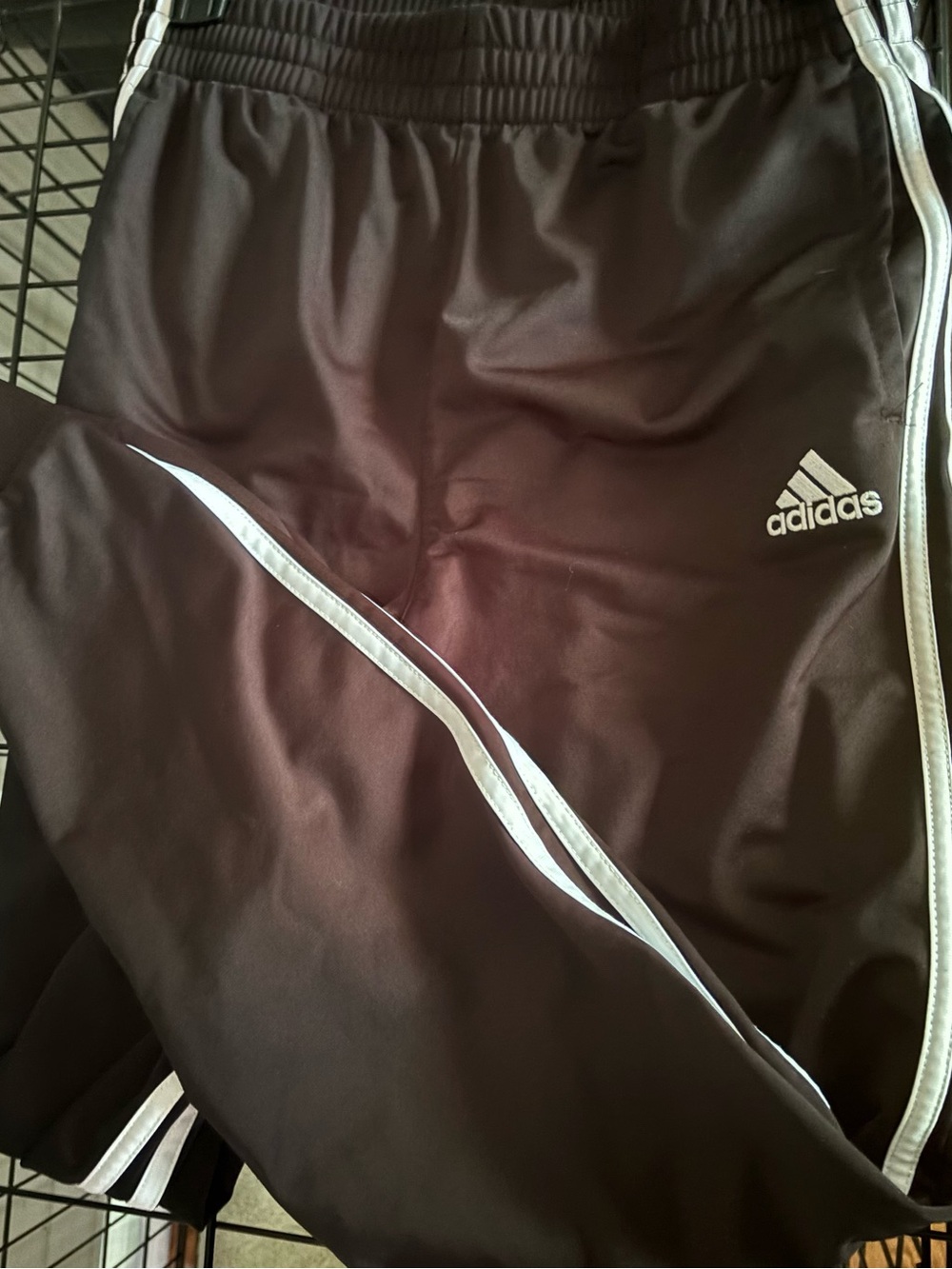 adidas Black Kids Joggers with White Side Stripes